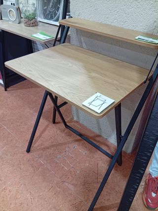 Escritorio madera y metal plegable