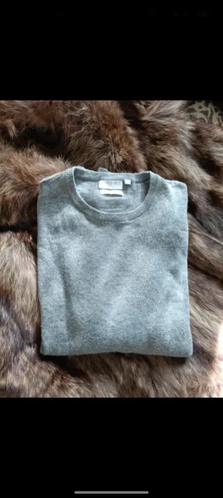 Maglione lana merino/cashmere grigio