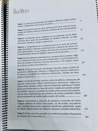 Ordenanza Jccm temario tests oposiciones 2025
