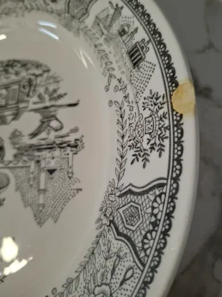 Vajilla Segovia Porcelana Diseño Negro