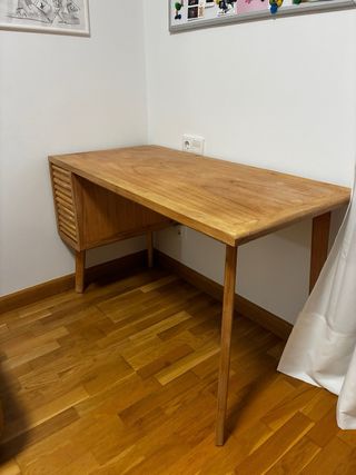 Escritorio Deleyna Madera Natural 125x60 cm