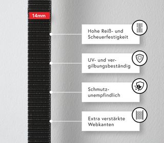 BAUHELD® Cinghia per tende avvolgibili 6 m, 14 mm