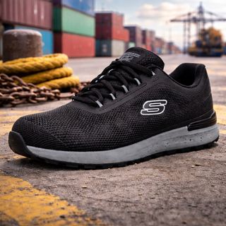 Skechers Seguridad Bulkin Bragoo Negro/Gris