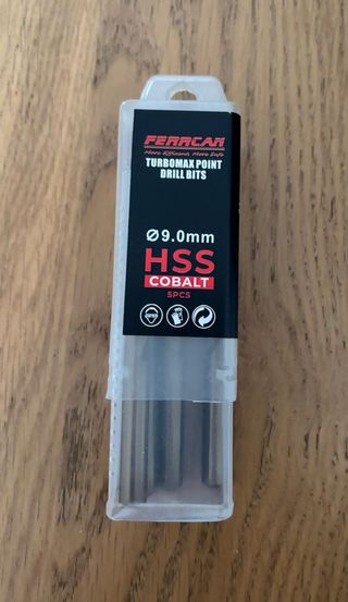 Brocas HSS Cobalto 9mm (5uds)