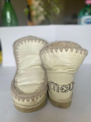 Stivaletti MOU bianchi con strass