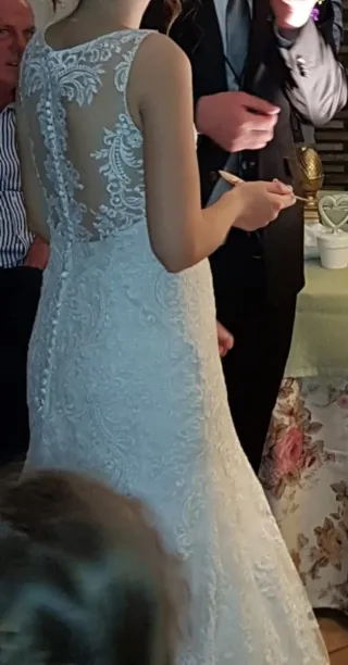 Vestido de Novia Blanco Encaje Sirena