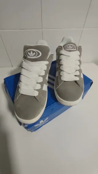 Zapatillas Adidas Campus Gris/Blanco Talla 43