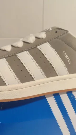 Zapatillas Adidas Campus Gris/Blanco Talla 43