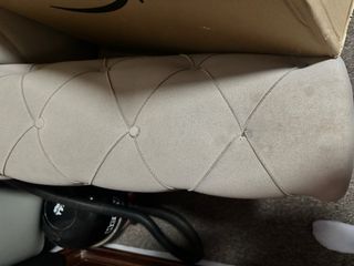 Sofá cama capitoné beige 230cm