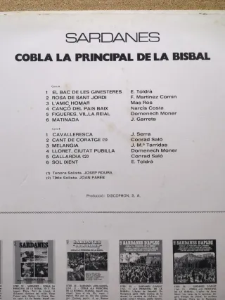 Lote 6 Vinilos Sardanes Cobla La Principal ver fot