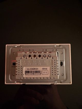 Interruptor Doble Cristal Blanco LIVOLO