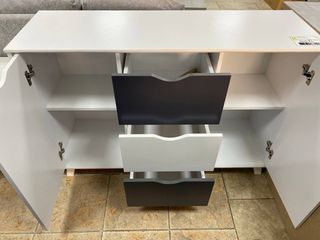 Cómoda Blanco y Gris Carbón Chic Nuevo