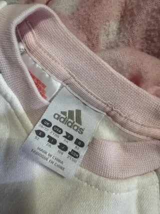 Chándal Adidas rosa y blanco niña