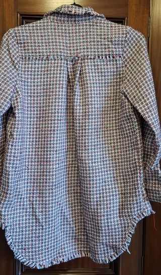 Sobrecamisa Tweed con Flecos (Estilo Shacket)