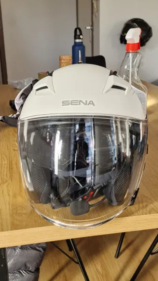 Casco Moto Blanco Sena
