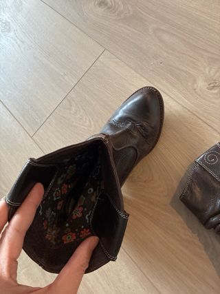 Botines de piel marrones número talla 40