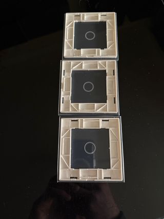 3 interruptores cristal blanco nuevos