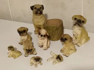 Colección 93 Perros Resina, Plomo, Cristal