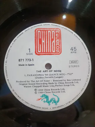 Vinilo Maxi 12" The Art of Noise - Paranoimia '89
