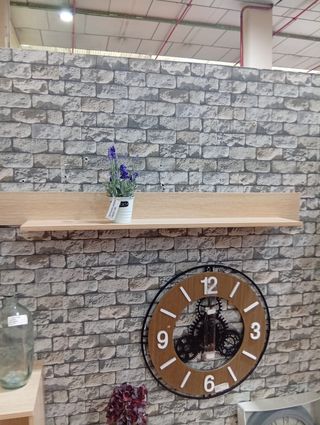 Conjunto Muebles Salón Madera y Cristal