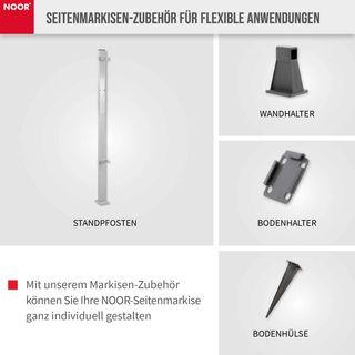 NOOR Accessori per tende da sole - Supporto a parete