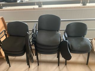 Sillas con pupitre de tela