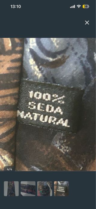 Corbata seda natural Giacomo. Hechs en Itslia