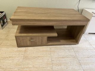 Mesa de centro elevable de madera