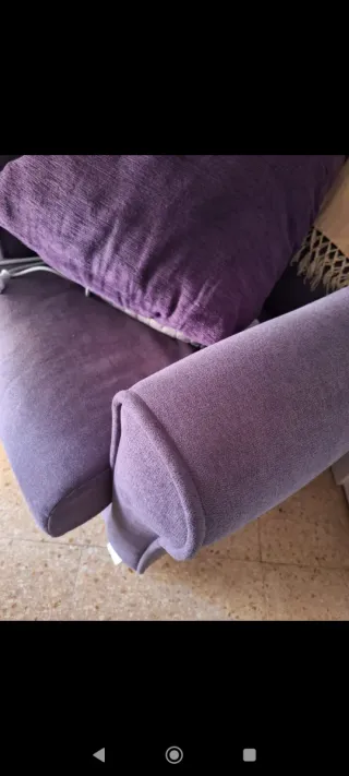 Mecedora lactancia tela morada