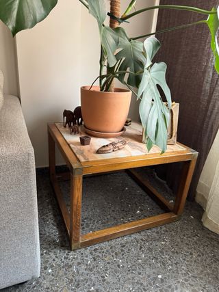 Mesas de centro de madera y mármol