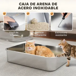 Arenero para gatos con filtro y pala