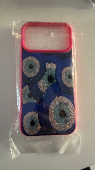 Funda iPhone 17 pro max fucsia y azul