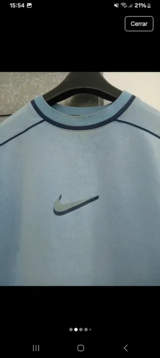 Sudadera Vintage Nike Talla L Azul