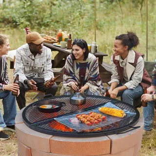 Griglia per Barbecue in Acciaio Rotonda Portatile