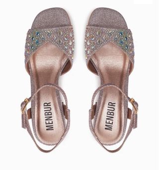 Sandalias Menbur Brillantes Talla 37