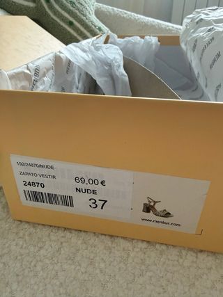 Sandalias Menbur Brillantes Talla 37