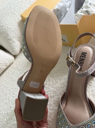 Sandalias Menbur Brillantes Talla 37