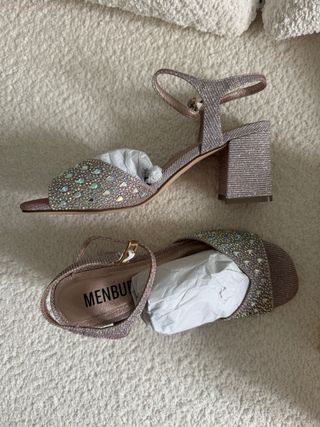 Sandalias Menbur Brillantes Talla 37