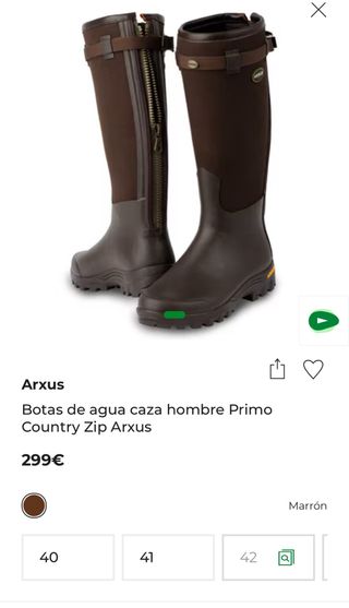 Botas de agua caza Arxus Primo Country Zip