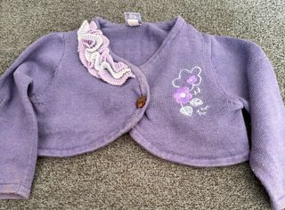 Bolero Morado Bebé con Flores Tuc Tuc 3 meses