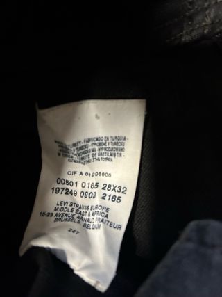 Levi's 501 Jeans Neri Vintage Relaxed Fit W28 L32