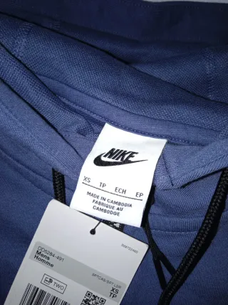 Sudadera Nike Tech Fleece Hombre Azul