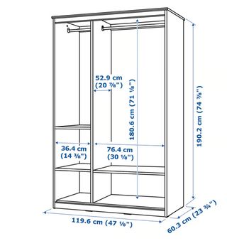 Armario IKEA SONGESAND 120x60 con espejo