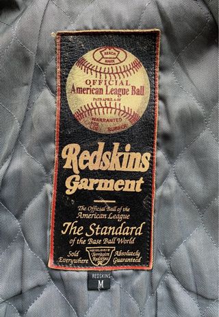 Chaqueta Redskins vintage de cuero estilo varsity