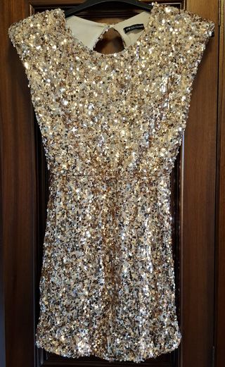 Vestido Dorado de Lentejuelas - Eventos y Fiesta