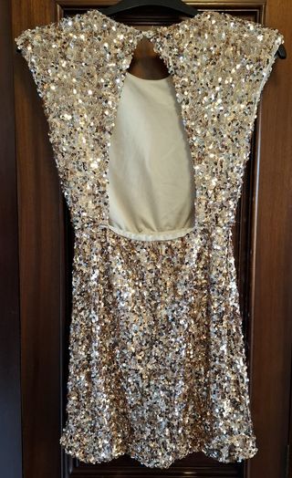 Vestido Dorado de Lentejuelas - Eventos y Fiesta