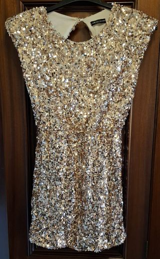 Vestido Dorado de Lentejuelas - Eventos y Fiesta