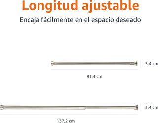 Barretta regolabile per tende doccia Amazon Basics senza foratura