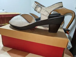Sandalias Piesanto Plateadas Talla 40