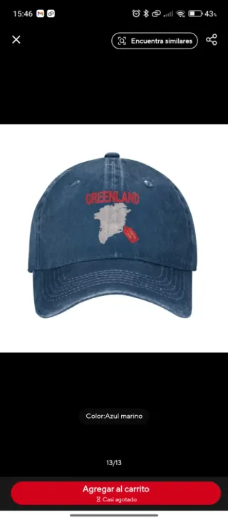 Gorra Greenland Azul Marino Donald trump